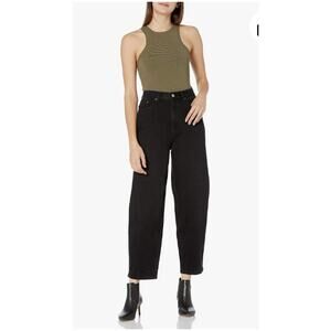 The Drop Women's @lucyswhims Fitted Cutaway Racer Tank Sweater in Capers Olive S